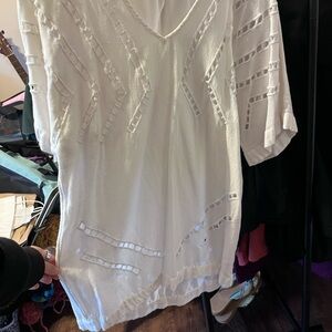 Elegant White Swim Coverup